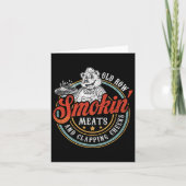 おっきな列の肉と拍手する頬のおもしろいBb カード (正面)