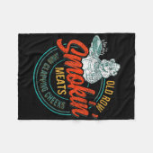 おっきな列の肉と拍手する頬のおもしろいBb フリースブランケット (正面(横))