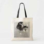 おっちょこちょいのなさらさの子ネコ、大切なペットトート トートバッグ (正面)