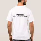 おっちょこちょいのな顔 Tシャツ (裏面)