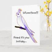 おっちょこちょいのなcockatiel カード (黄色い花)