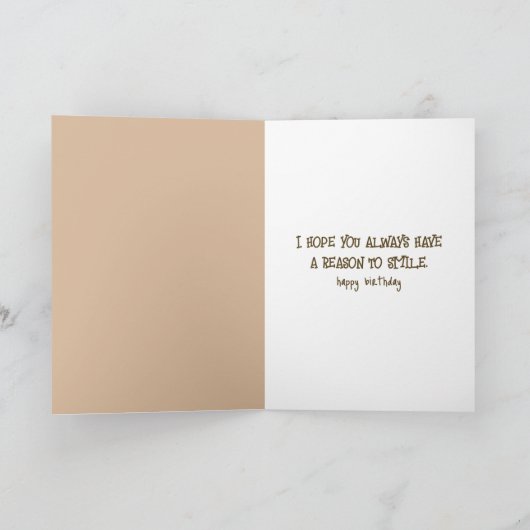 おっちょこちょいの誕生日のロバ カード (内部)