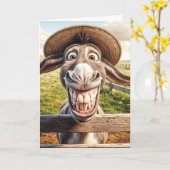 おっちょこちょいの誕生日のロバ カード (黄色い花)