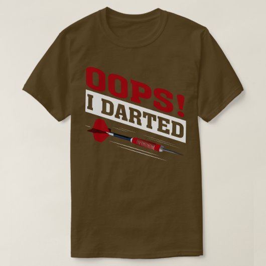おっとダーツおもしろいを Tシャツ (デザイン正面)
