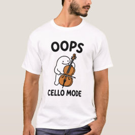 おっとチェロモード かわいいチェリスト キャラクター ギフト Tシャツ