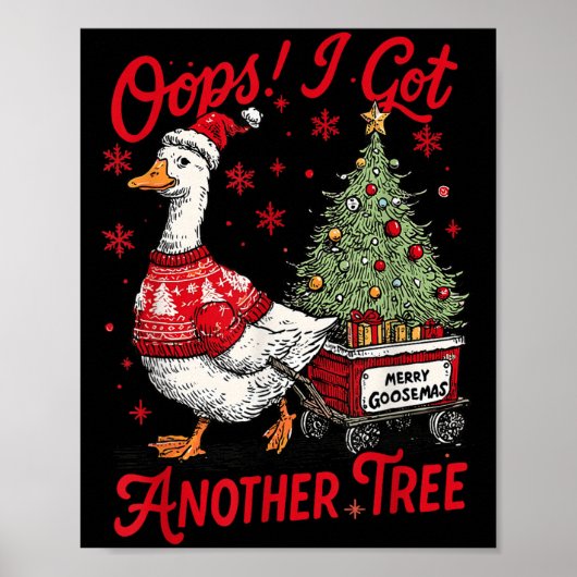 おっと得もう一つ木のおもしろいクリスマス間抜けの声 ポスター (正面)