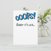おっと申し訳ない遅い遅い遅い誕生日カード (スタンド正面)