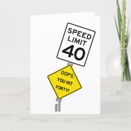 おっと40歳の誕生日おもしろいカードを打った サンキューカード