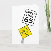 おっと65 おもしろい 65th誕生日カード サンキューカード (正面)