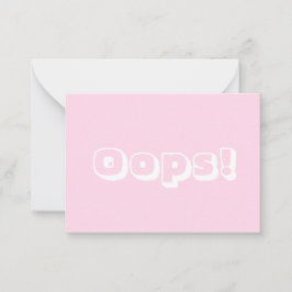 おっと、おっと！薄桃色カーモダンドはっきりした アドバイスカード