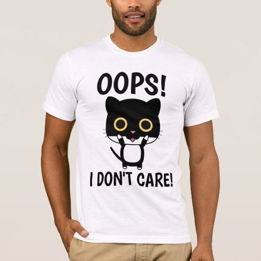 おっと！どうでもいい！ 猫Tシャツ Tシャツ (正面)