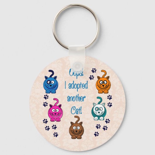 おっと！もう一匹猫を飼った！ キーホルダー (正面)