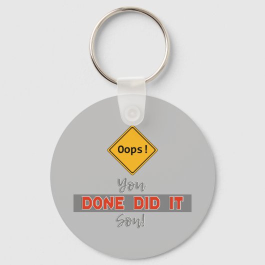 おっと！やったな！ – 非常おもしろい キーホルダー (正面)