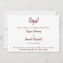 おっと！ブルゴーニュ結婚ーの発表 招待状