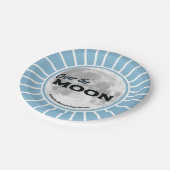 おっと。ムーンブルーベビーシャワーカスタム ペーパープレート (アングル)