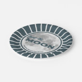 おっと。ムーンブルーベビーシャワーカスタム ペーパープレート (アングル)