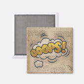 おっと！ヴィンテージ漫画ブックスチームパンクポップ・アートのアート マグネット (正面/裏面)