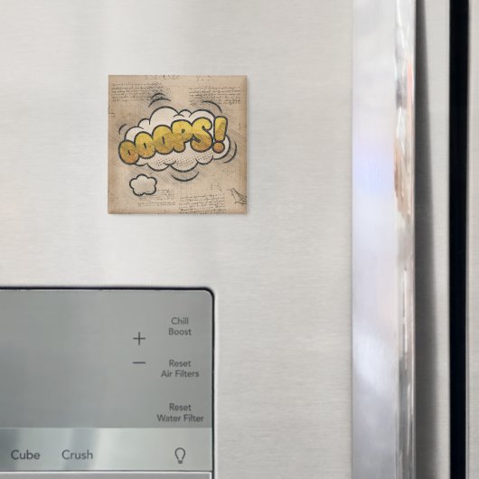 おっと！ヴィンテージ漫画ブックスチームパンクポップ・アートのアート マグネット (インサイチュ (冷蔵庫))