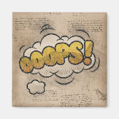 おっと！ヴィンテージ漫画ブックスチームパンクポップ・アートのアート マグネット (正面)