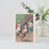 「おっと」ヴィンテージ犬はがき ポストカード (スタンド正面)