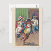 「おっと」ヴィンテージ犬はがき ポストカード (正面/裏面)