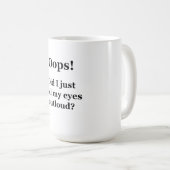 おっと！目を転が出した？ コーヒーマグカップ (正面右)