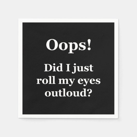 おっと!目を転が出した? スタンダードカクテルナプキン (正面)