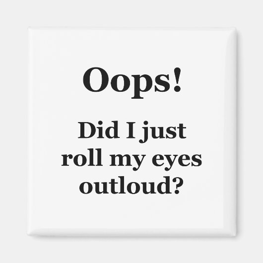 おっと!目を転が出した? マグネット (正面)