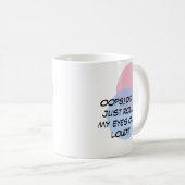 おっと!私は目転がを大きく出した? コーヒーマグカップ (正面右)