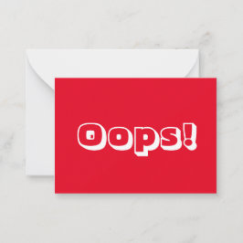 おっと！赤い白いカーモダンドはっきりした アドバイスカード