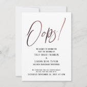 おっと!遅おもしろい延結婚発表 招待状 (正面)