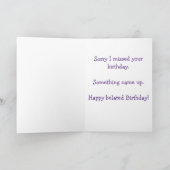 おっと…遅れた誕生日カード サンキューカード (内部)