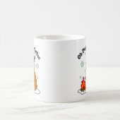おっと!鹿はコーヒーがお好き 面白いホリデーアート コーヒーマグカップ (中央)