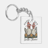 おっと！I Another 得 Chicken – チキンおもしろい愛好家 キーホルダー (正面左)