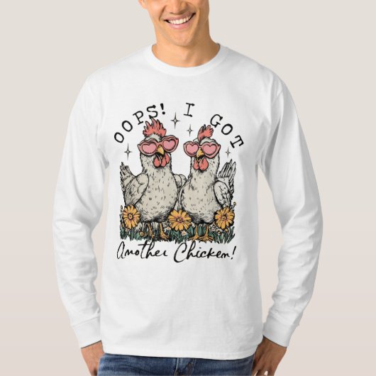 おっと!I Another 得 Chicken – チキンおもしろい愛好家 Tシャツ (正面)