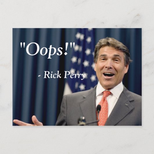 おっと！- Rick Perry ポストカード (正面)