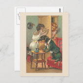 「おっとNo.2」ヴィンテージ犬はがき ポストカード (正面/裏面)