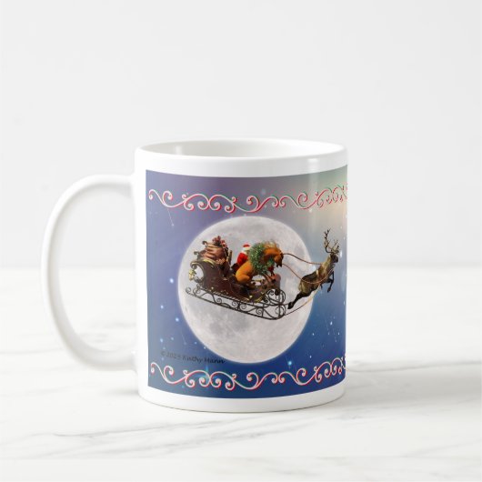 おっ、おっ、メリークリスマスポニー コーヒーマグカップ (左)