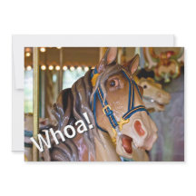 おっ！ルックフー40回転木馬馬誕生日招待状