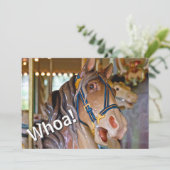 おっ！ルックフー70回転木馬馬誕生日招待状 招待状 (スタンド正面)