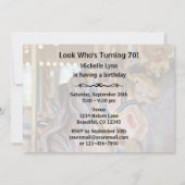 おっ！ルックフー70回転木馬馬誕生日招待状 招待状 (裏面)