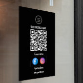 おつながりください 黒のビジネス ロゴ ウィンドウサイン