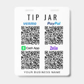 おつり入れ Venmo PayPal CashApp Zelle QRコード ご祝儀 バッジ (裏面)