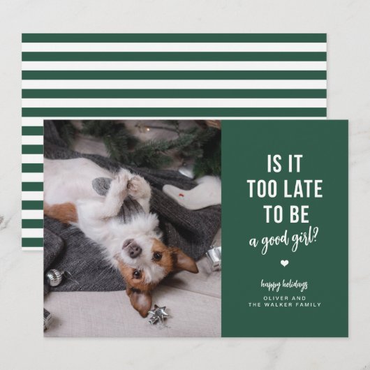 おてんばペットのホリデー写真カード シーズンカード (正面/裏面)