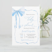 おでこ 赤ちゃんシャワー 男の子 ご招待 招待状 (スタンド正面)