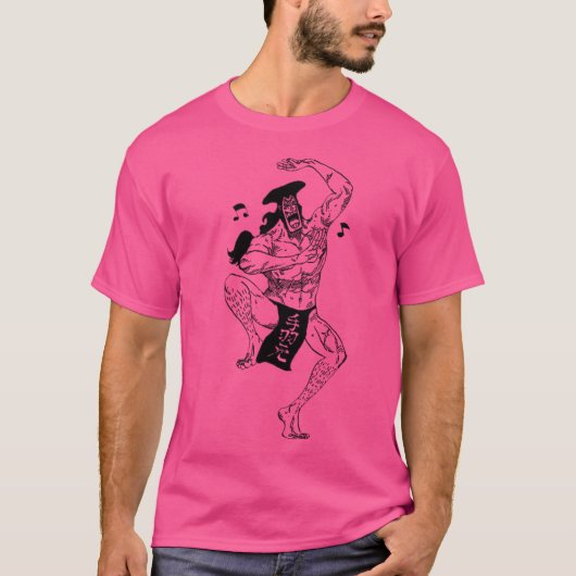 おでん小月黒白アニメ Tシャツ (正面)