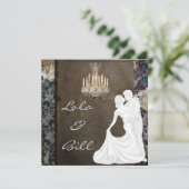 おとお洒落ぎ話結婚式招待状本物 招待状 (スタンド正面)