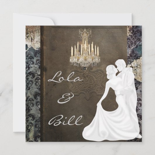 おとお洒落ぎ話結婚式招待状本物 招待状 (正面)