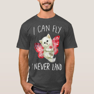 おとぎおもしろいり可愛い猫ティー猫キッテンバタ飛んでいるフ Tシャツ