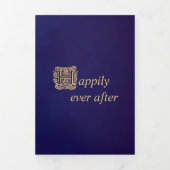 おとぎお洒落らい物語の本金ゴールド紫ベルベット 三つ折り招待状 (カバー)